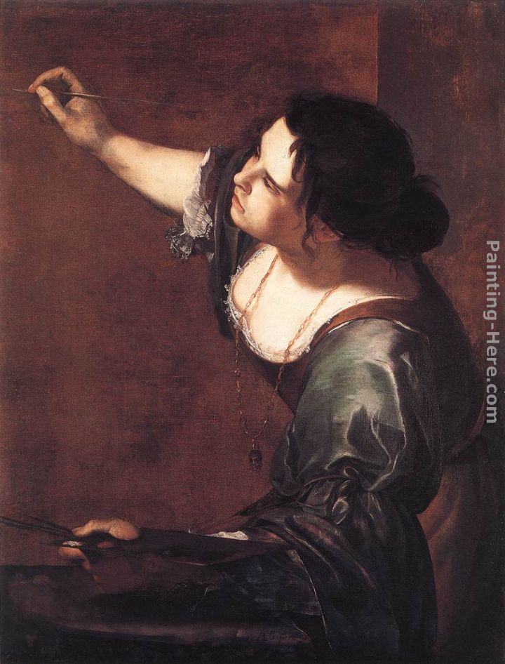 Self-Portrait as the Allegory of Painting painting - Artemisia Gentileschi Self-Portrait as the Allegory of Painting art painting